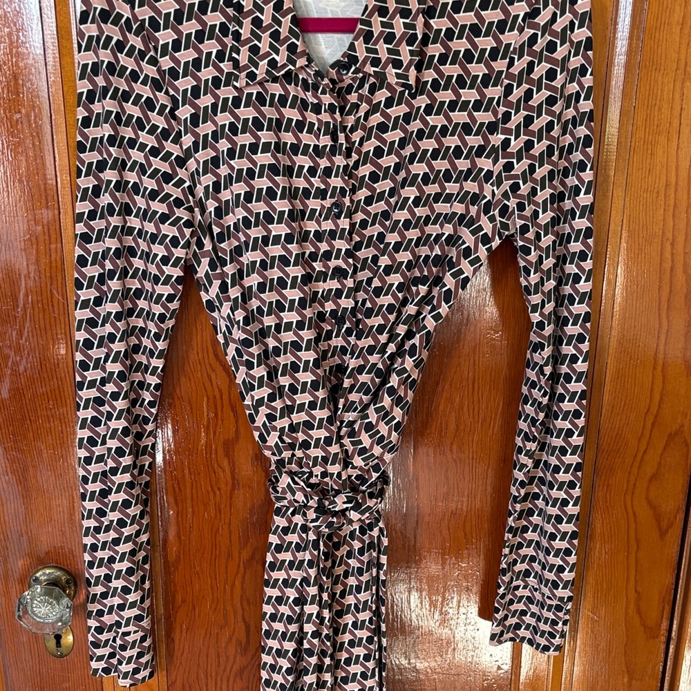 Diane Von Furstenberg Black and Pink Jumpsuit - Picture 3 of 6